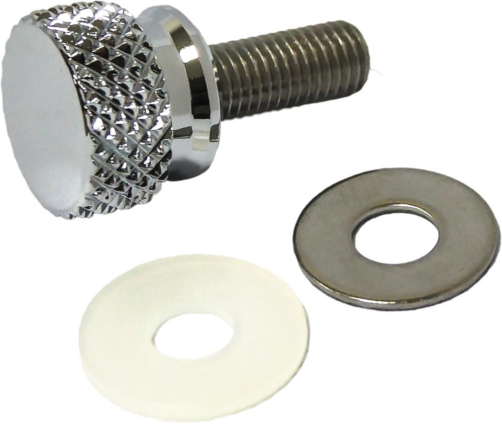 Knurled Seat Knob 1-4-28 Stepped Chrome