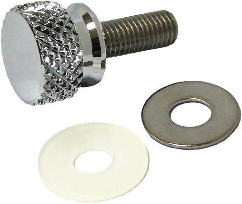 Knurled Seat Knob 1-4-28 Stepped Chrome