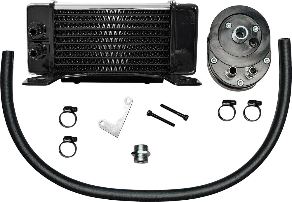 Lowmount 10-row Oil Cooler System (chrome)