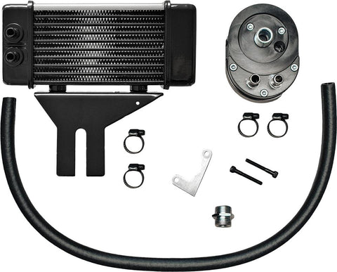 Lowmount 10-row Oil Cooler System (chrome)