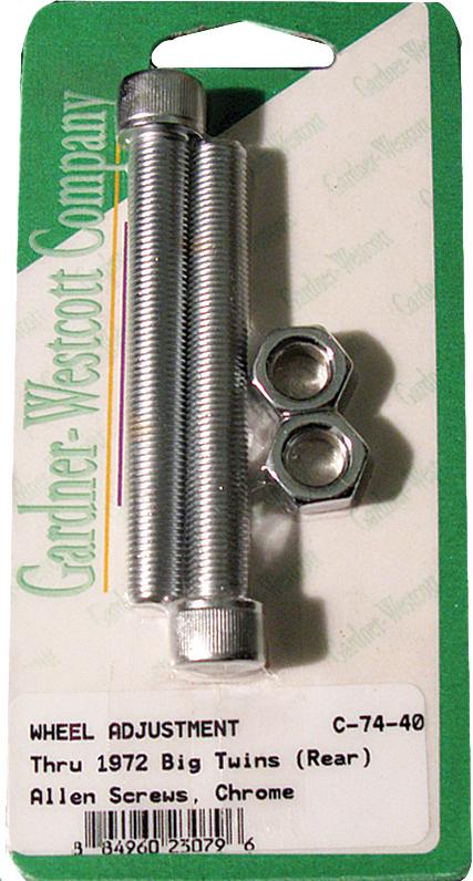 Rear Wheel Adjustment Bolts (chrome)