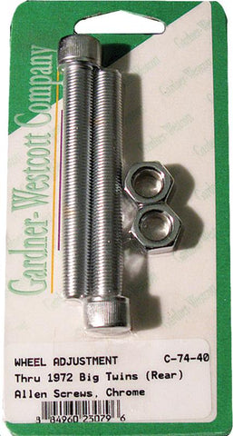 Rear Wheel Adjustment Bolts (chrome)