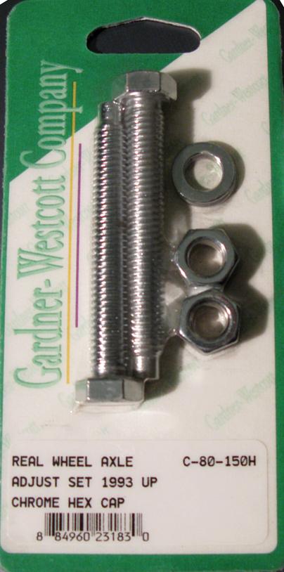 Rear Wheel Adjustment Bolts (chrome)