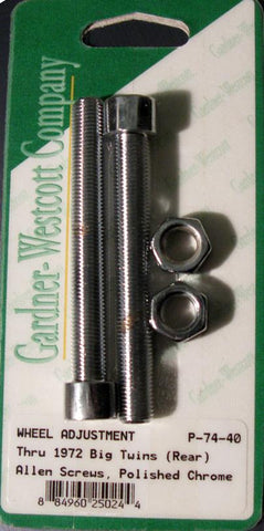 Rear Wheel Adjustment Bolts (polished)