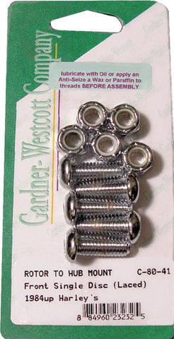 Front Brake Rotor Allen Bolts (chrome)