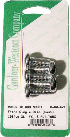Front Brake Rotor Torx Buttonhead Bolts (chrome)