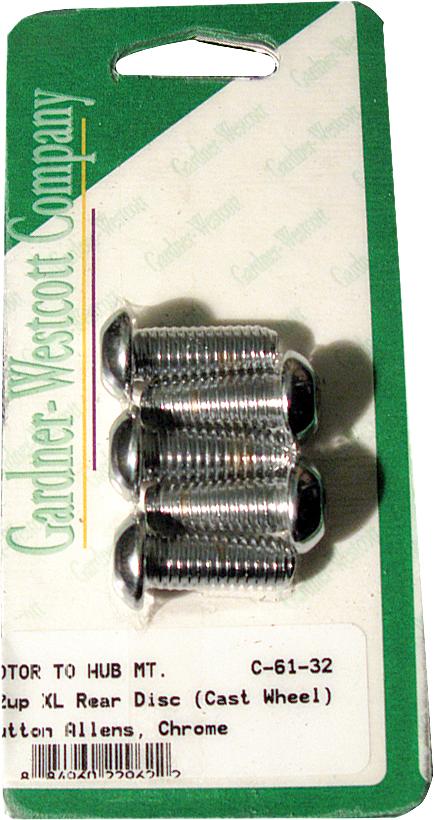 Rear Brake Rotor Allen Bolts (chrome)