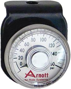 Pressure Gauge & Bracket (black)