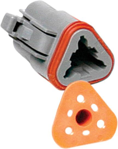 Male Connector Plug 3-pin (grey)