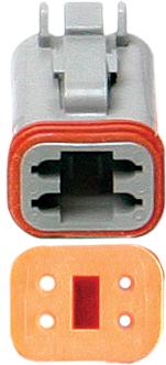 Male Connector Plug 4-pin (grey)