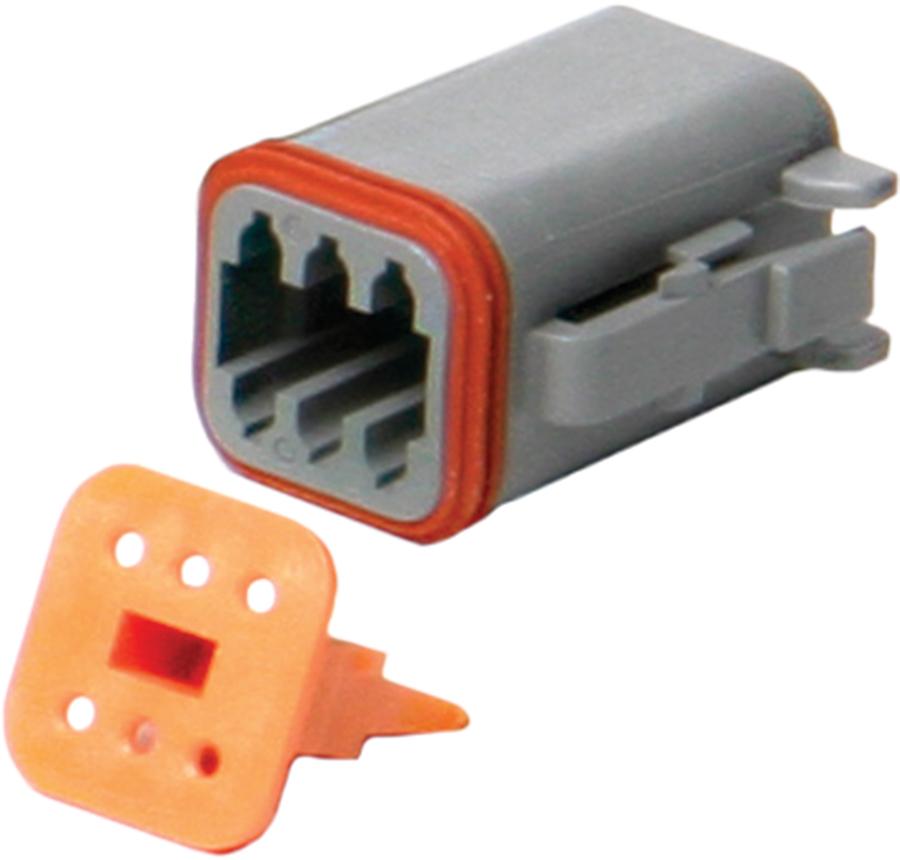 Male Connector Plug 6-pin (grey)