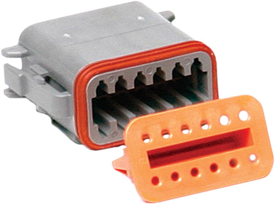 Male Connector Plug 12-pin (grey)