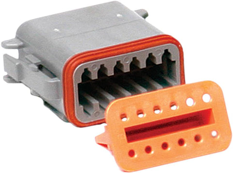 Male Connector Plug 12-pin (grey)