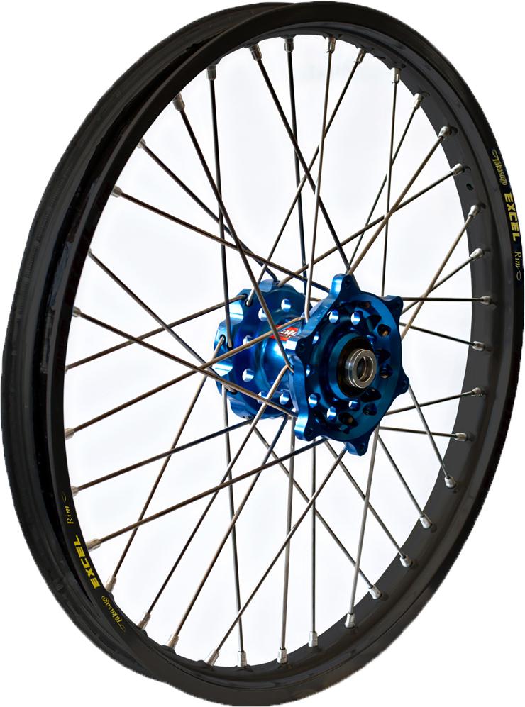 Front Wheel Set 1.60x21 Blue H Ub Black Rim