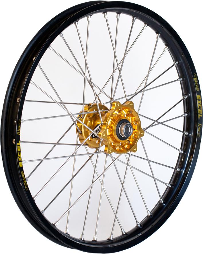 Front Wheel Set 1.60x21 Gold H Ub Black Rim
