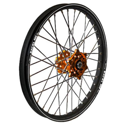 Front Wheel Set 1.40x14 Orange Hub Black Rim