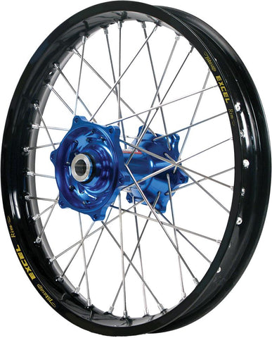Front Wheel Set 1.60x21 Blue H Ub Black Rim