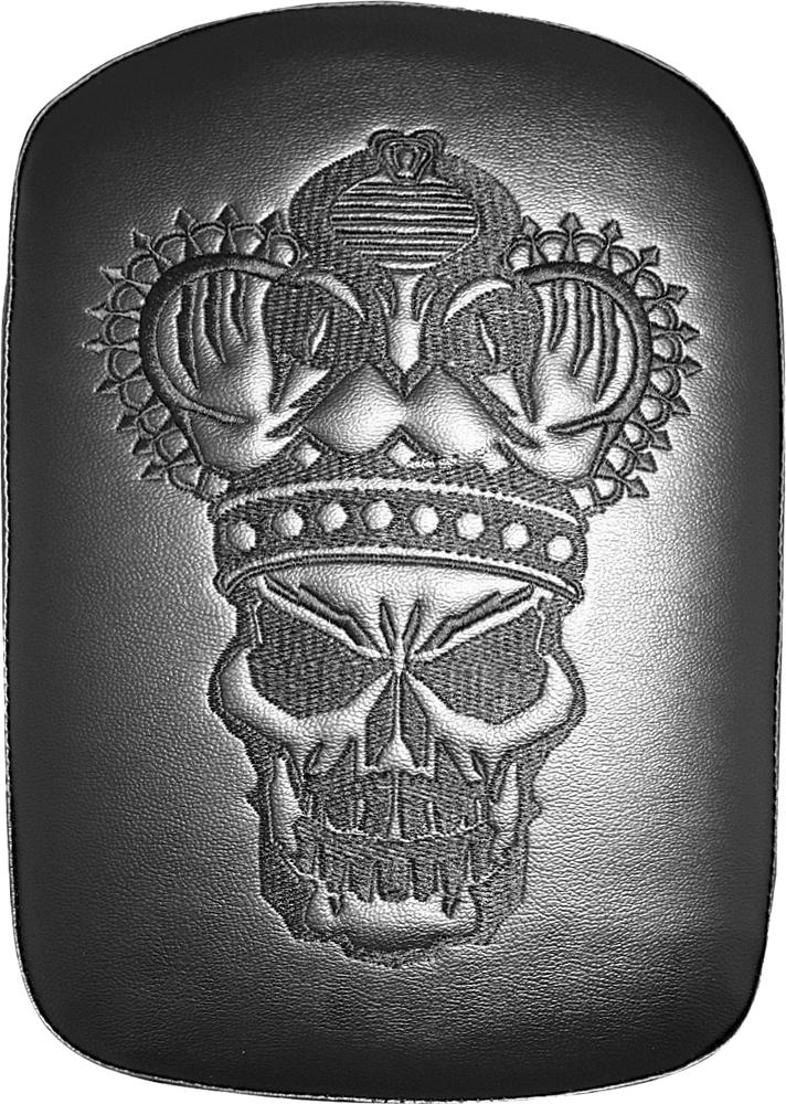 Vinyl Embroidery Pad Crown Skull 1.75x7"