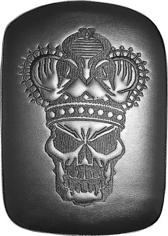 Vinyl Embroidery Pad Crown Skull 1.75x7"