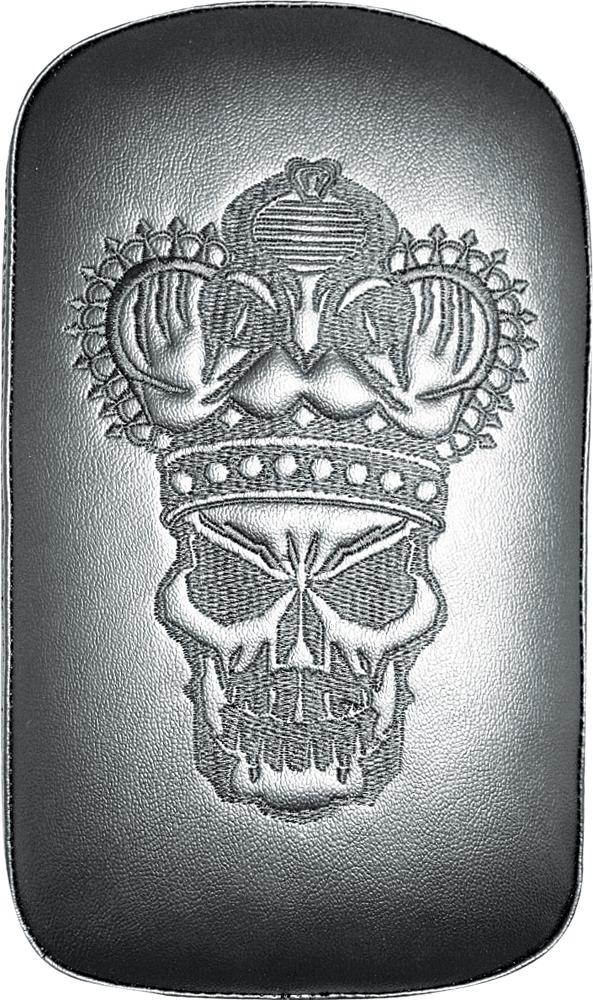 Vinyl Embroidery Pad Crown Skull 1.75x6"