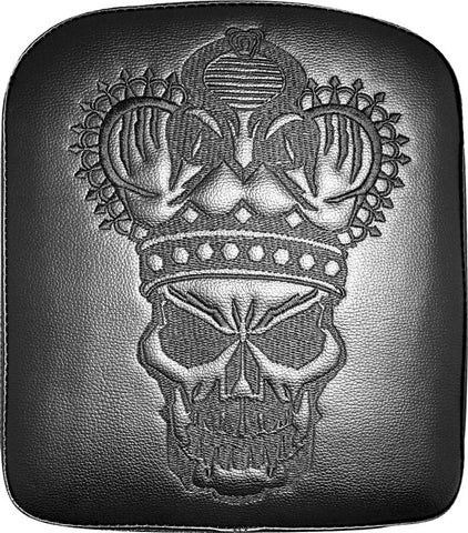 Vinyl Embroidery Pad Crown Skull 1.75x9"