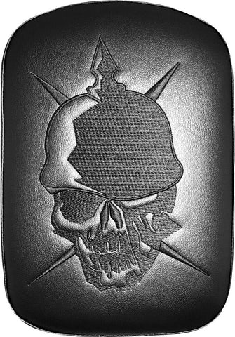Vinyl Embroidery Pad Helmet Skull 1.75x7"