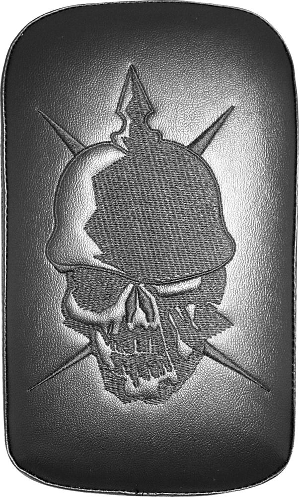Vinyl Embroidery Pad Helmet Skull 1.75x6"