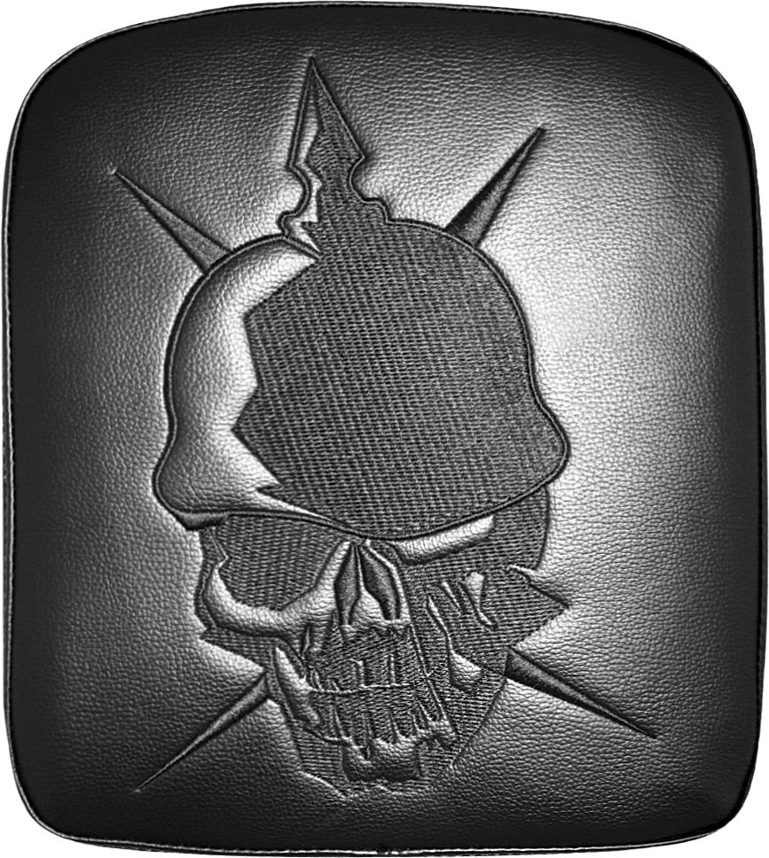 Vinyl Embroidery Pad Helmet Skull 1.75x9"