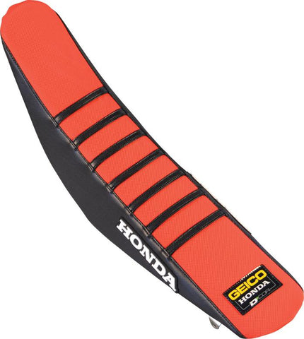Geico Seat Cover W-ribs Black-red