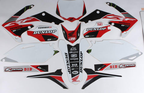 Honda Raceline Graphics Complete Kit (white)