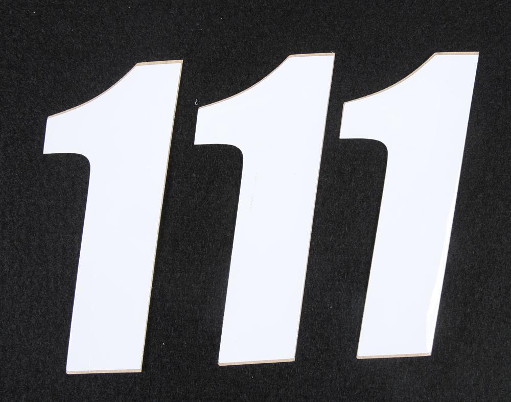 Number 1 White 4" 3-pk