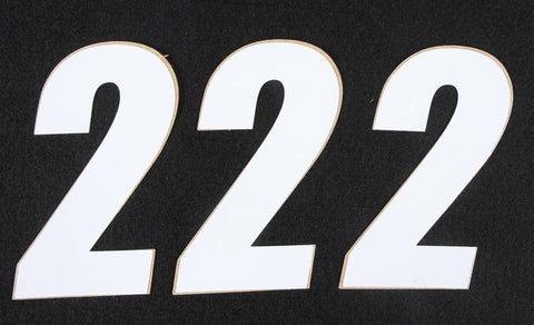 Number 2 White 4" 3-pk
