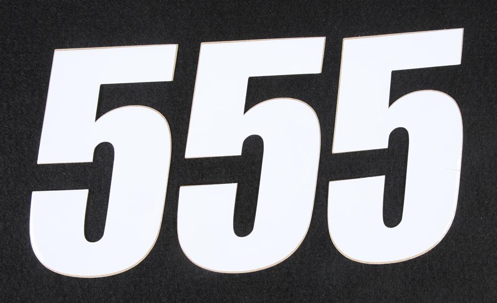Number 5 White 4" 3-pk