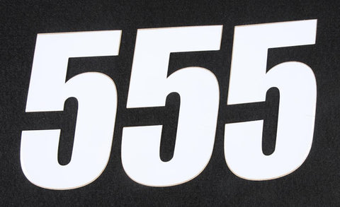 Number 5 White 4" 3-pk