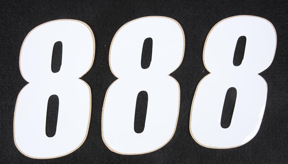 Number 8 White 4" 3-pk