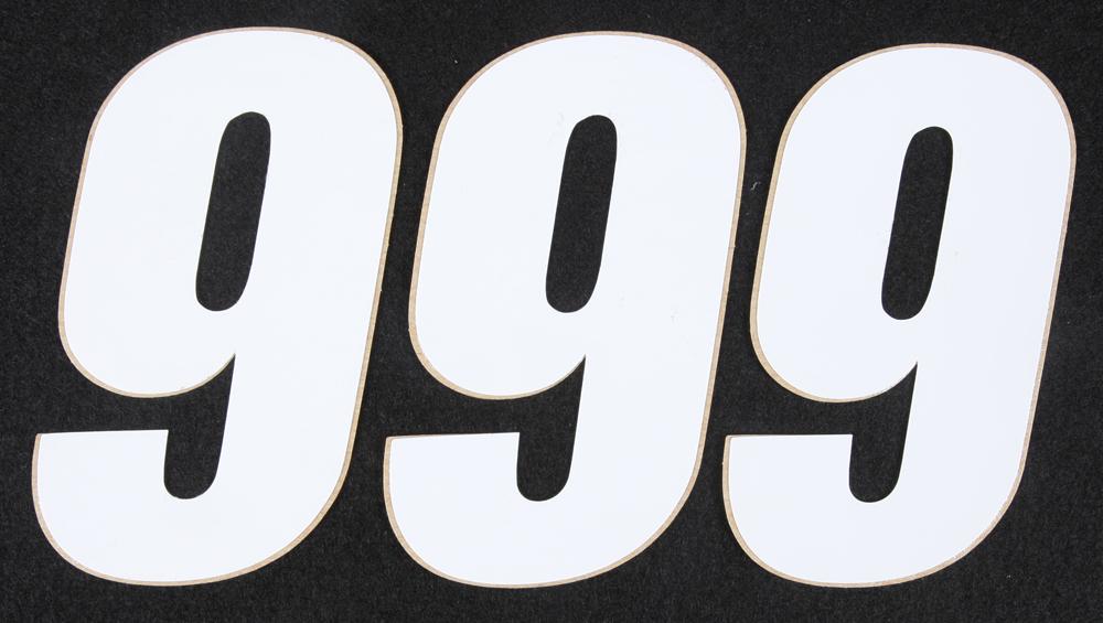 Number 9 White 4" 3-pk