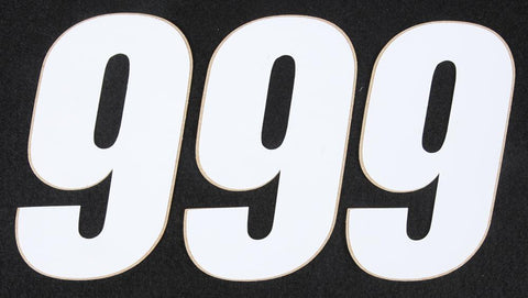 Number 9 White 4" 3-pk
