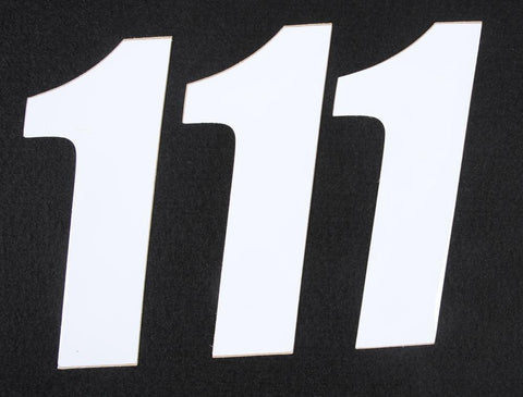 Number 1 White 6" 3-pk
