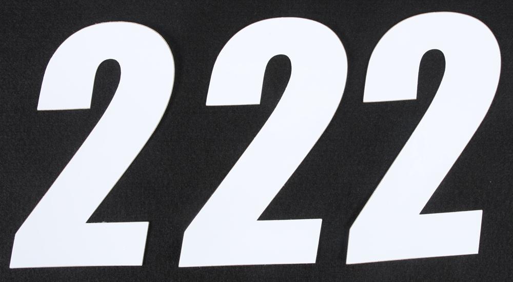 Number 2 White 6" 3-pk