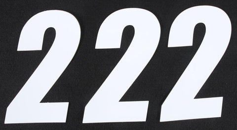 Number 2 White 6" 3-pk