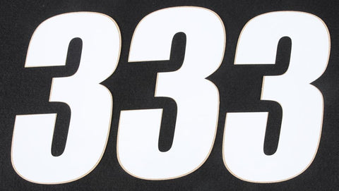 Number 3 White 6" 3-pk