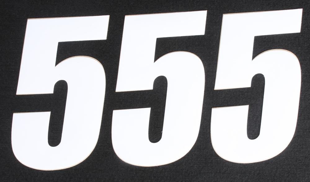 Number 5 White 6" 3-pk