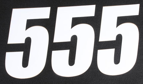 Number 5 White 6" 3-pk