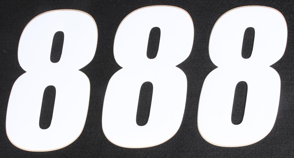 Number 8 White 6" 3-pk