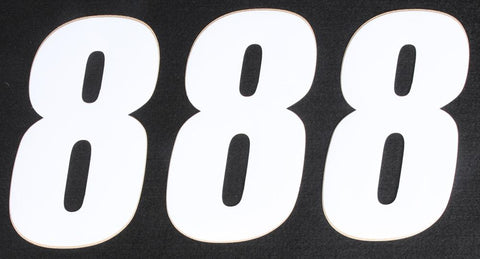 Number 8 White 6" 3-pk