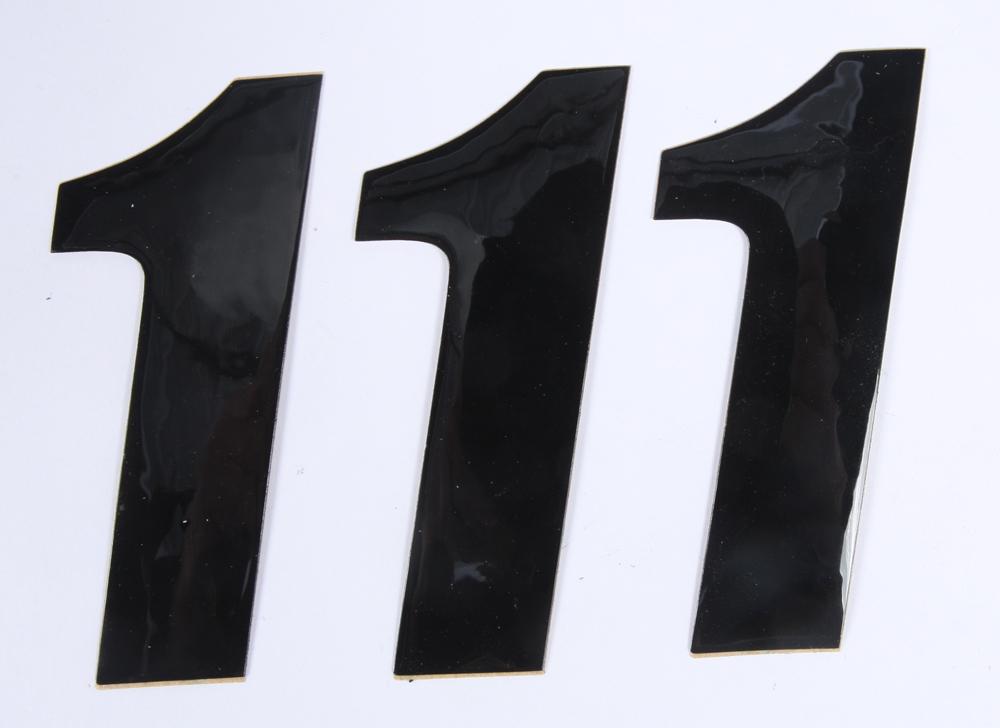 Number 1 Black 4" 3-pk