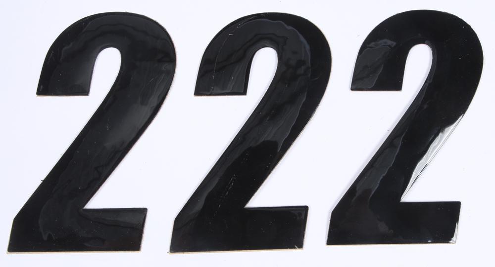 Number 2 Black 4" 3-pk