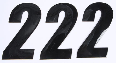 Number 2 Black 4" 3-pk