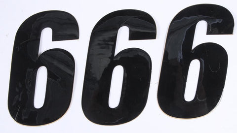 Number 6 Black 4" 3-pk