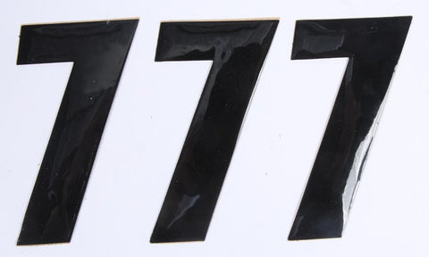 Number 7 Black 4" 3-pk